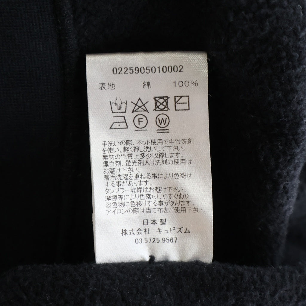 VISVIM(ヴィスヴィム) 25SS JUMBO SB HOODIE F.Z. ICT限定 胸プリント ジップアップスウェットパーカー フーディー ブラック 0225905010002