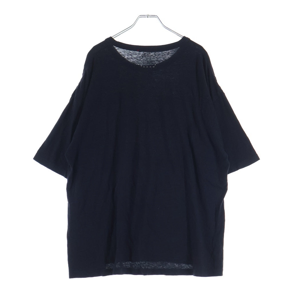 VISVIM(ヴィスヴィム) 25AW JUMBO TEE S/S REPUBLIC ジャンボ リパブリック フロントプリントTシャツ 半袖クルーネックカットソー ブラック 0125205010024