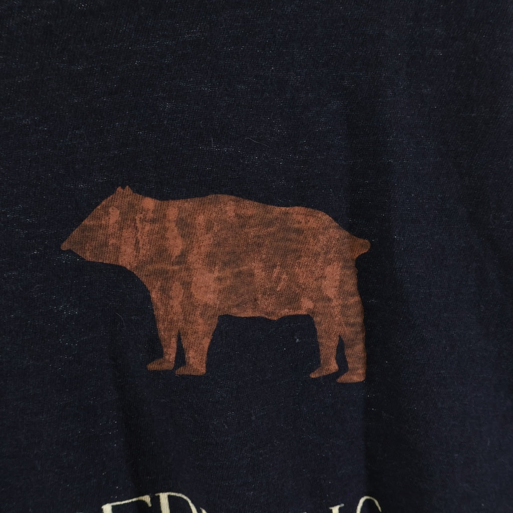 VISVIM(ヴィスヴィム) 25AW JUMBO TEE S/S REPUBLIC ジャンボ リパブリック フロントプリントTシャツ 半袖クルーネックカットソー ブラック 0125205010024