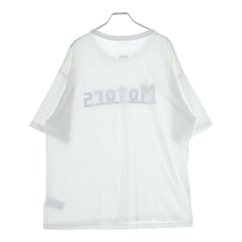 VISVIM(ヴィスヴィム) 25SS MOTORS CLUB JUMBO TEE S/S モータークラブ ジャンボ フロントプリントTシャツ 半袖クルーネックカットソー ホワイト 0125405010002