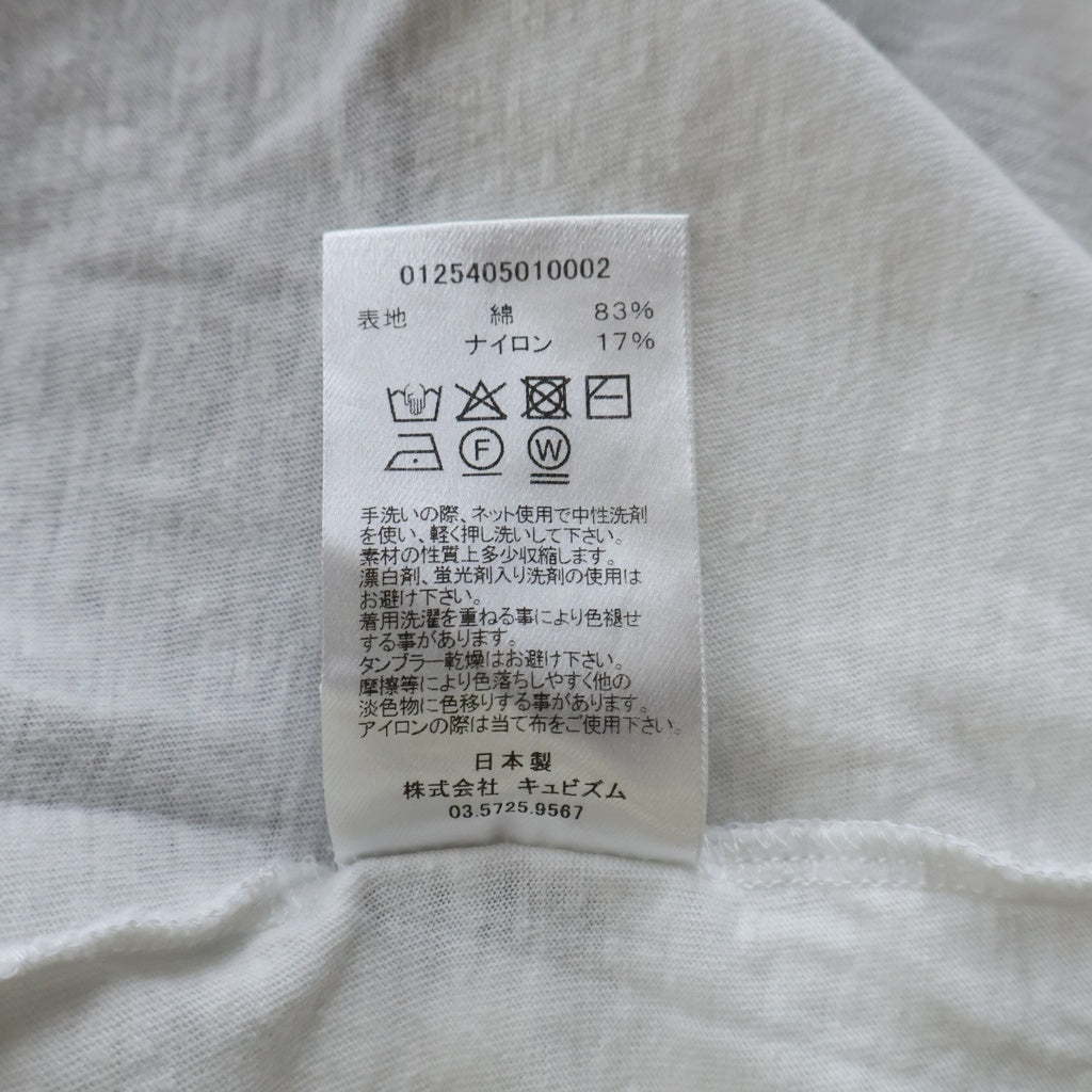 VISVIM(ヴィスヴィム) 25SS MOTORS CLUB JUMBO TEE S/S モータークラブ ジャンボ フロントプリントTシャツ 半袖クルーネックカットソー ホワイト 0125405010002