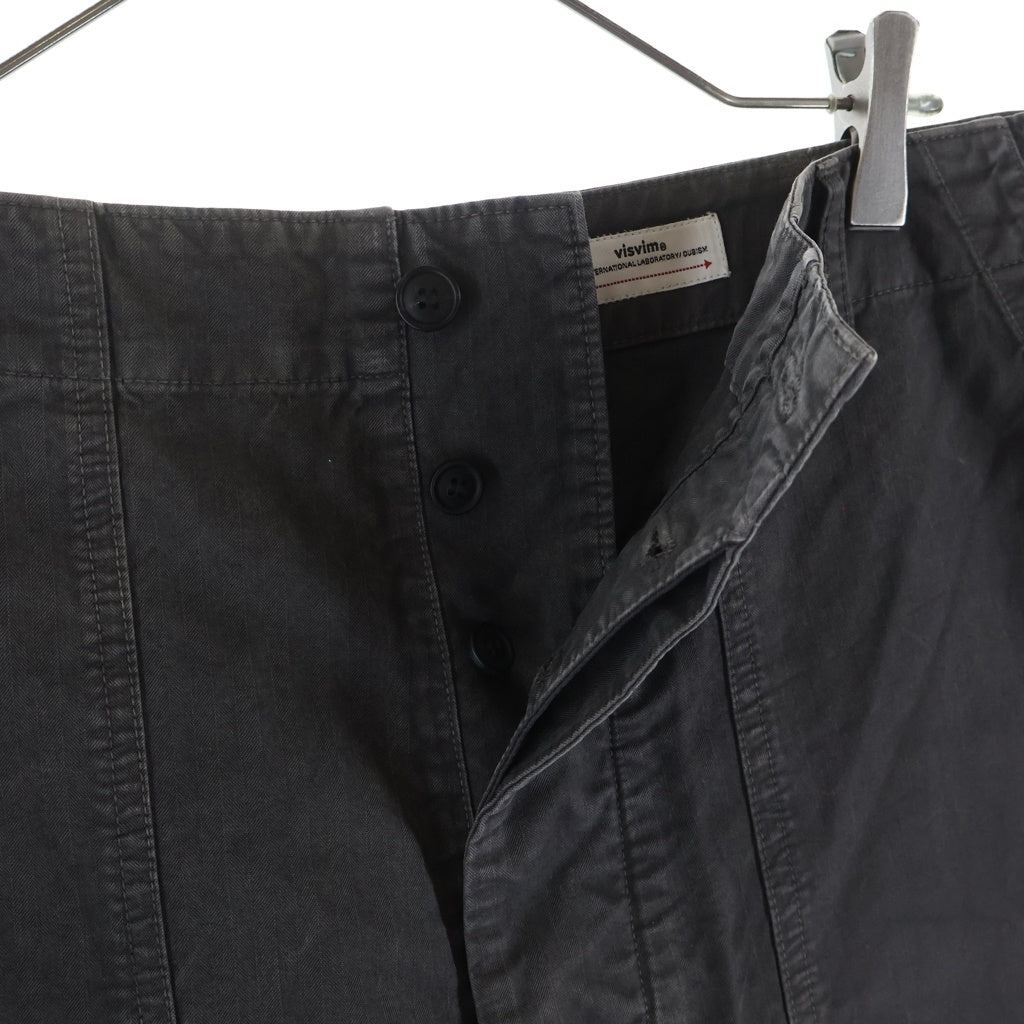 VISVIM ヴィスヴィム 25AW BENNING PANTS ガーメントダイ ヘリンボーン ミリタリーパンツ ブラック 0125205008009 VISVIM(ヴィスヴィム) 25AW BENNING PANTS ガーメントダイ