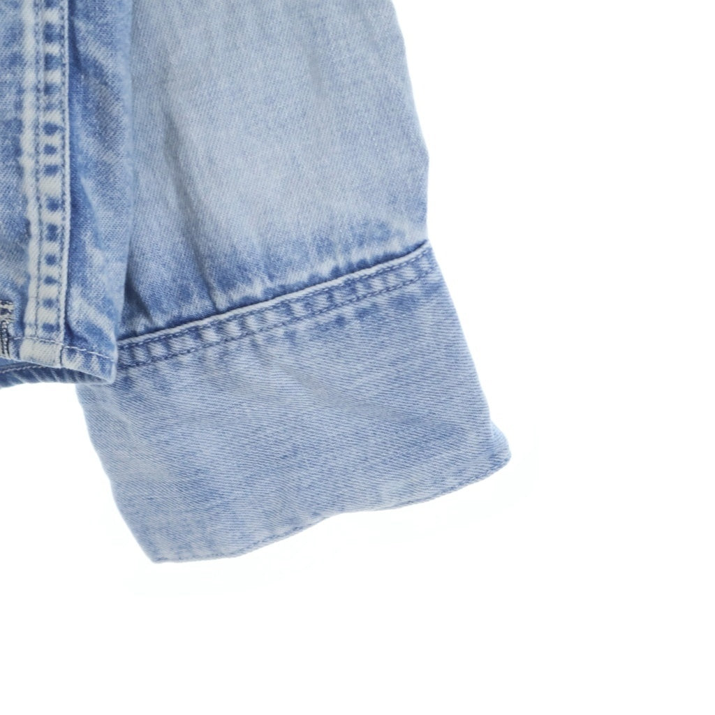 VISVIM(ヴィスヴィム) 23AW SOCIAL SCULPTURE SHIRT DMGD ヴィンテージ加工 長袖デニムウェスタンシャツ ブルー 0123205007001