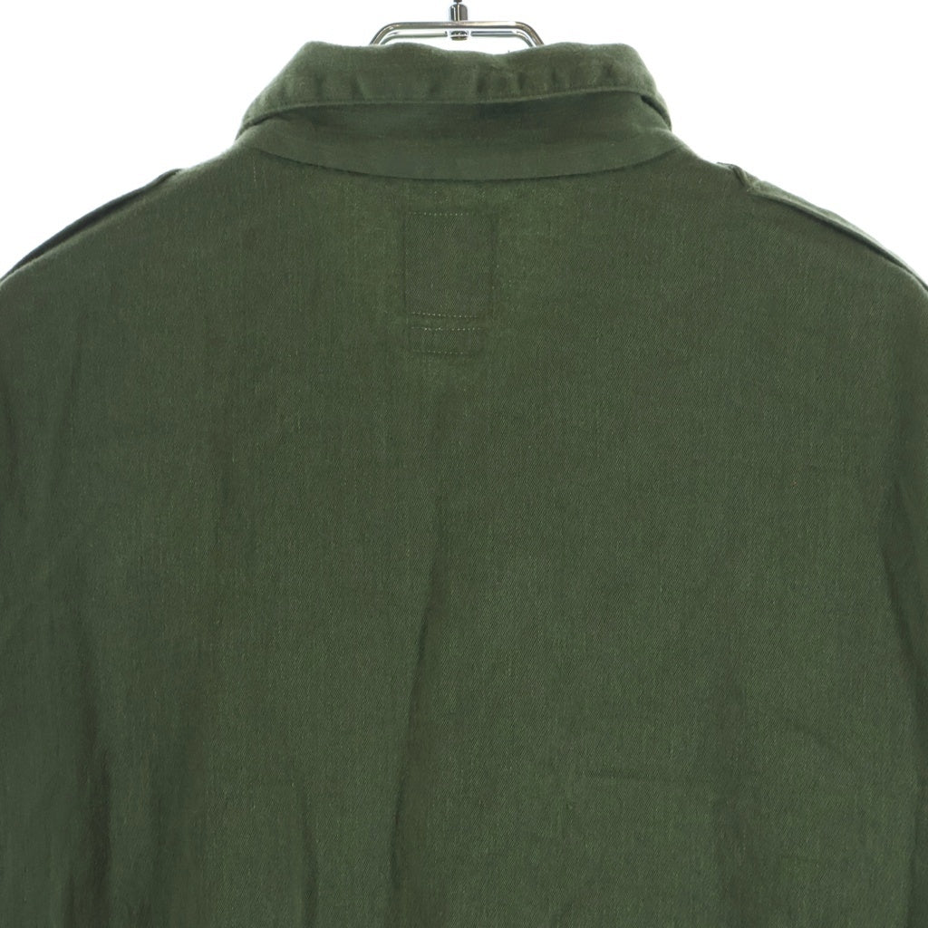 VISVIM(ヴィスヴィム) 24SS CANAAN L/S SHIRT リネンウール ミリタリーシャツジャケット カーキ 0124105011024