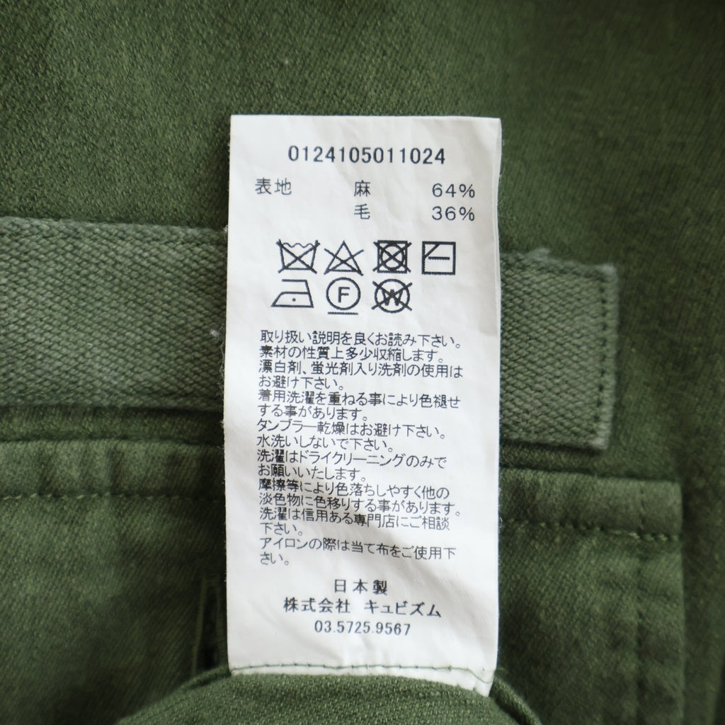 VISVIM(ヴィスヴィム) 24SS CANAAN L/S SHIRT リネンウール ミリタリーシャツジャケット カーキ 0124105011024