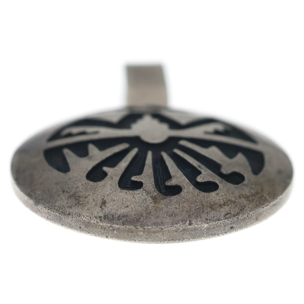 INDIAN JEWELRY(インディアンジュエリー) HOPI ホピ族 イーグル サンダーバード オーバーレイ ペンダントトップ シルバー