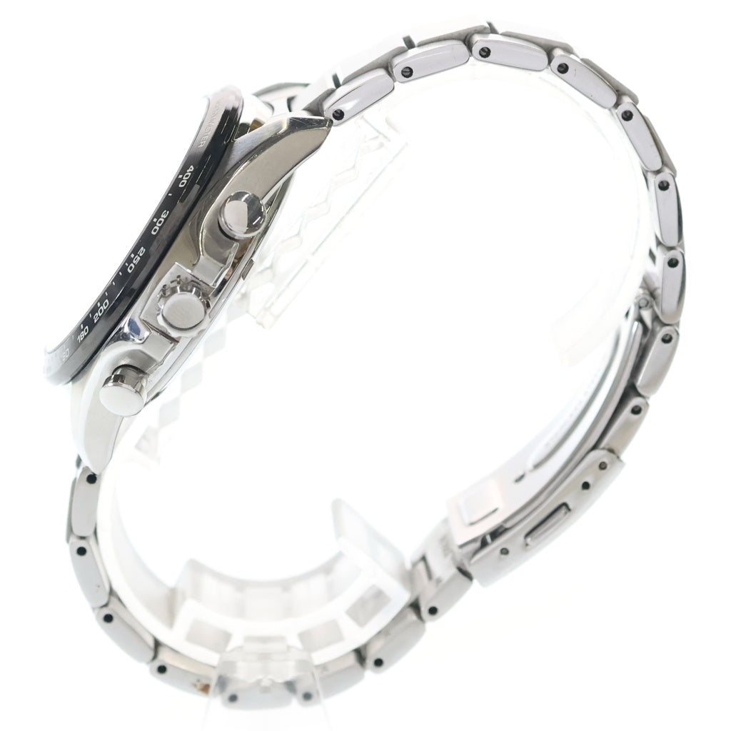 SEIKO(セイコー) 黒文字盤 クロノグラフ ステンレス 腕時計シルバー V175-0FA0