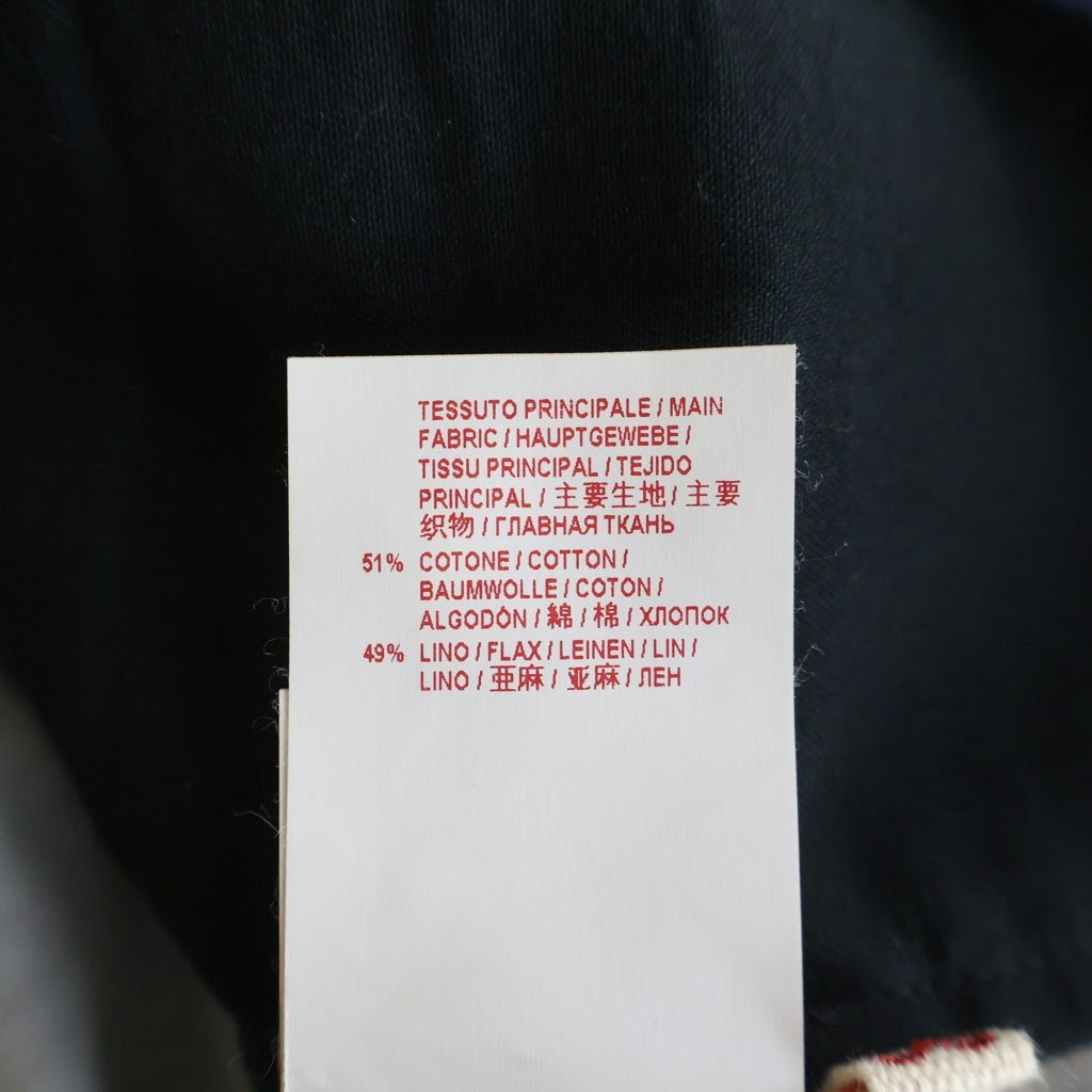 MARNI(マルニ) COMMESSA コットン 花柄 ベルテッド ワイドパンツ レディース イエロー/ネイビー PAMAT09A00TCT41