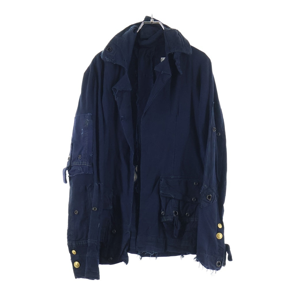 GREG LAUREN(グレッグローレン) THE NAVI TENT SPINE JKT USARMYテント スピン バック金ボタン ジャケット ネイビー