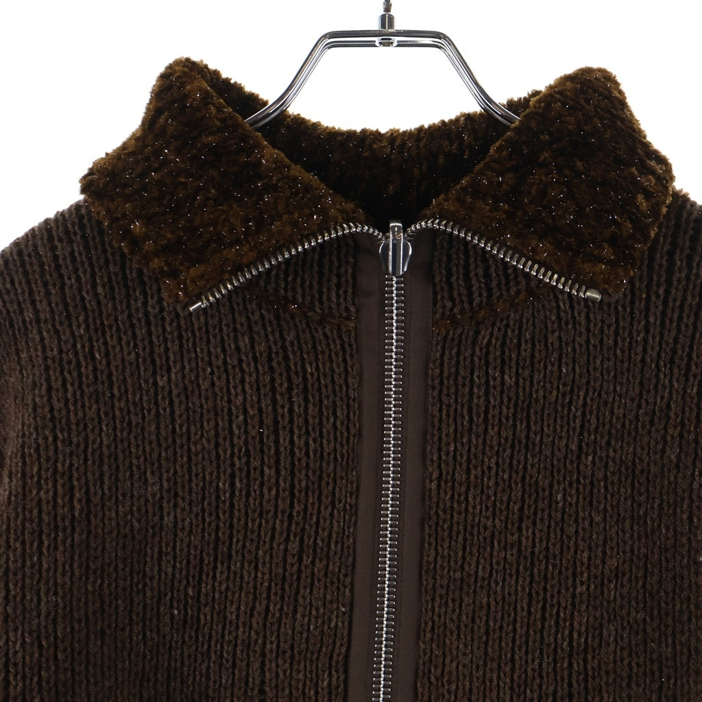 RAF SIMONS ラフシモンズ 22AW Reversible Fisherman Sweater ハーフジップ フィッシャーマン ニットセーター ブラウン 222-841 RAF SIMONS(ラフシモンズ) 22AW Reversible Fisherman Sweater ハーフ