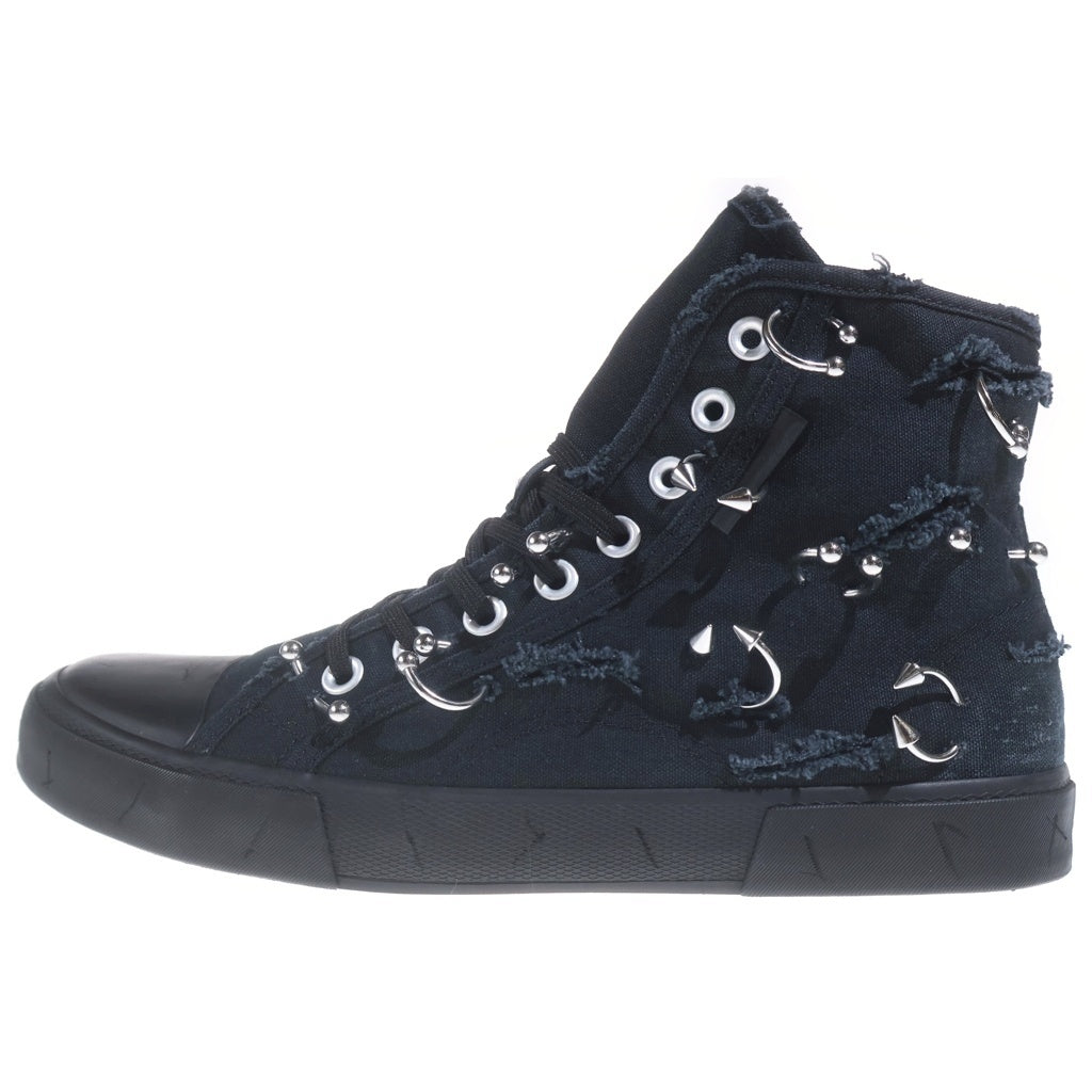 BALENCIAGA(バレンシアガ) 23AW PARIS PIERCING HIGH TOP DEST パリ ピアス デストロイ ハイカットスニーカー ブラック 688752