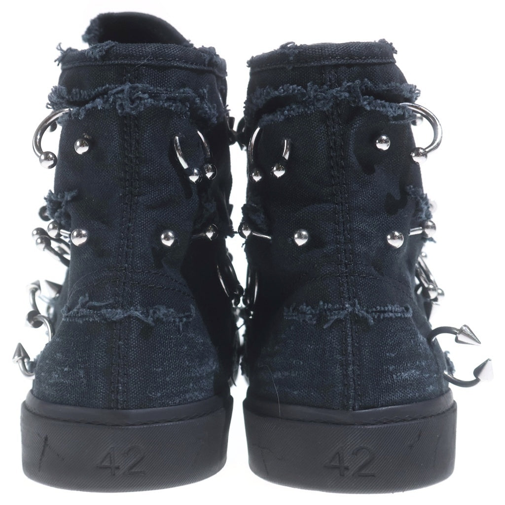 BALENCIAGA(バレンシアガ) 23AW PARIS PIERCING HIGH TOP DEST パリ ピアス デストロイ ハイカットスニーカー ブラック 688752
