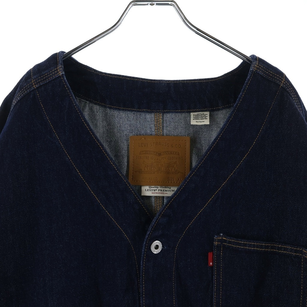 Levi's premium(リーバイスプレミアム) UNION ENGINEER CARDIGAN ユニオン エンジニア カーディガン ノーカラー デニムジャケット インディゴ A7139-0003