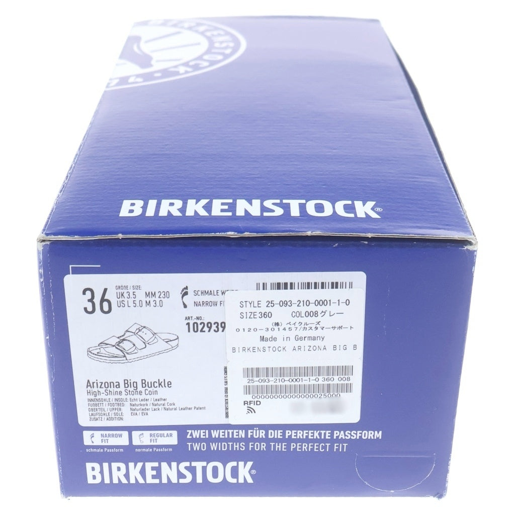 BIRKENSTOCK(ビルケンシュトック) ARIZONA BIG BUCKLE HEX アリゾナビックバックル 金具ゴールド レディース サンダル グレー 1029391