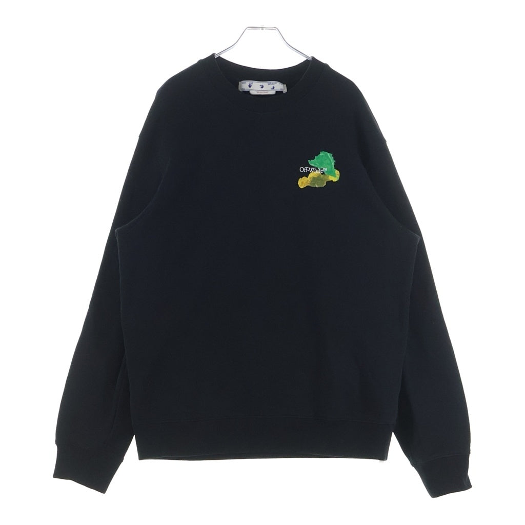 OFF-WHITE(オフホワイト) 23SS BRUSH ARROW SWEATSHIRT ブラッシュ アロー クルーネック プルオーバー スウェット トレーナー ブラック OMBA057S23FLE001