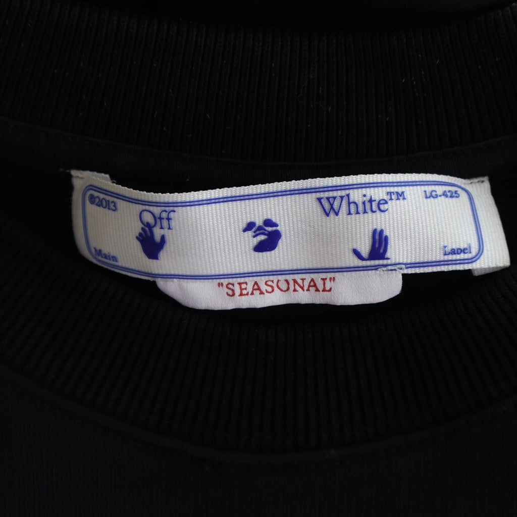 OFF-WHITE(オフホワイト) 23SS BRUSH ARROW SWEATSHIRT ブラッシュ アロー クルーネック プルオーバー スウェット トレーナー ブラック OMBA057S23FLE001