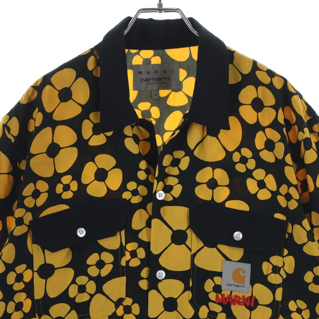 MARNI×Carhartt ボタン パネル オーバーシャツ S MARNI(マルニ) ×CARHARTT S/S MASTER SHIRT カーハート マスター
