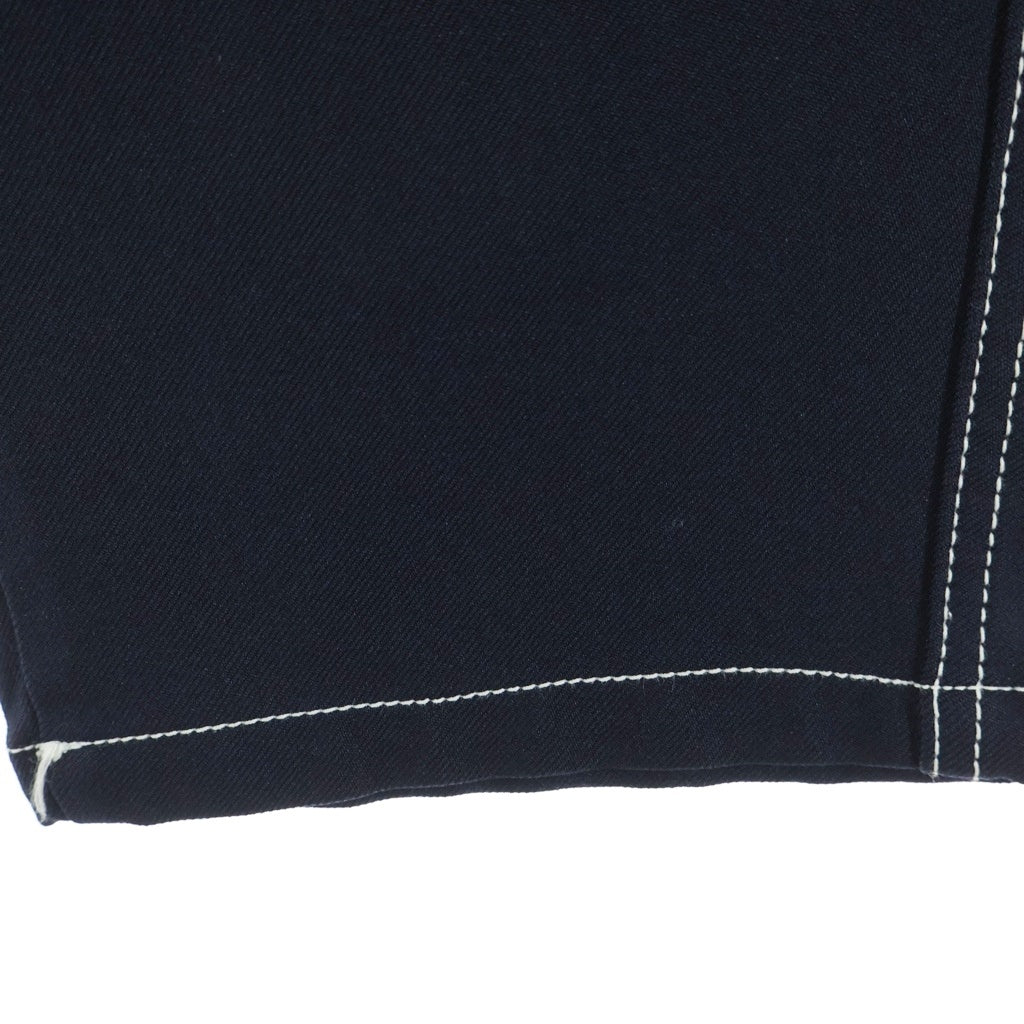 COMME des GARCONS SHIRT(コムデギャルソンシャツ) 16SS ステッチデザイン テーパードポリパンツ ネイビー S24155