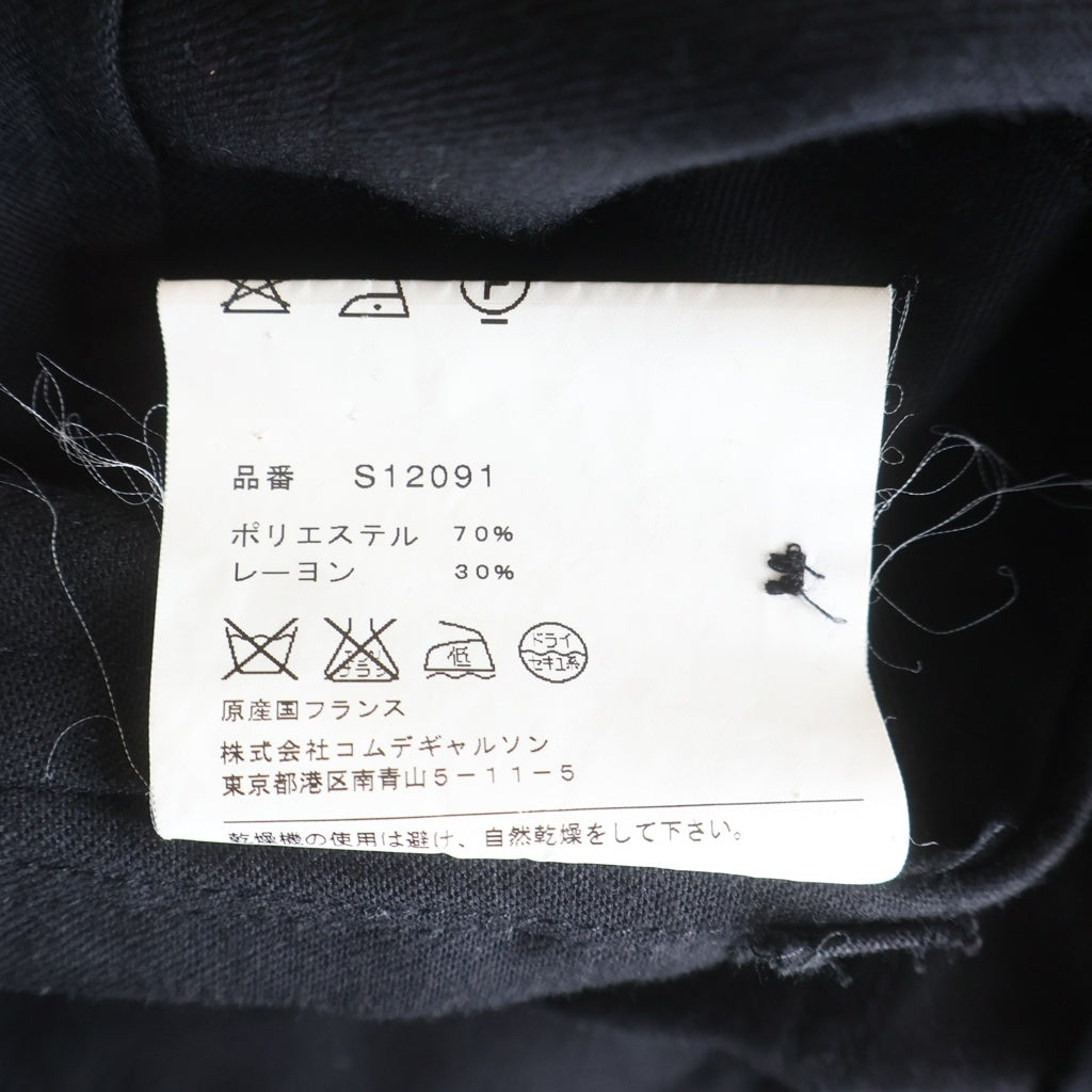 COMME des GARCONS SHIRT(コムデギャルソンシャツ) 04SS ポリレーヨン セットアップ シングルテーラードジャケット テーパードスラックスパンツ ブラック S12091/S12093