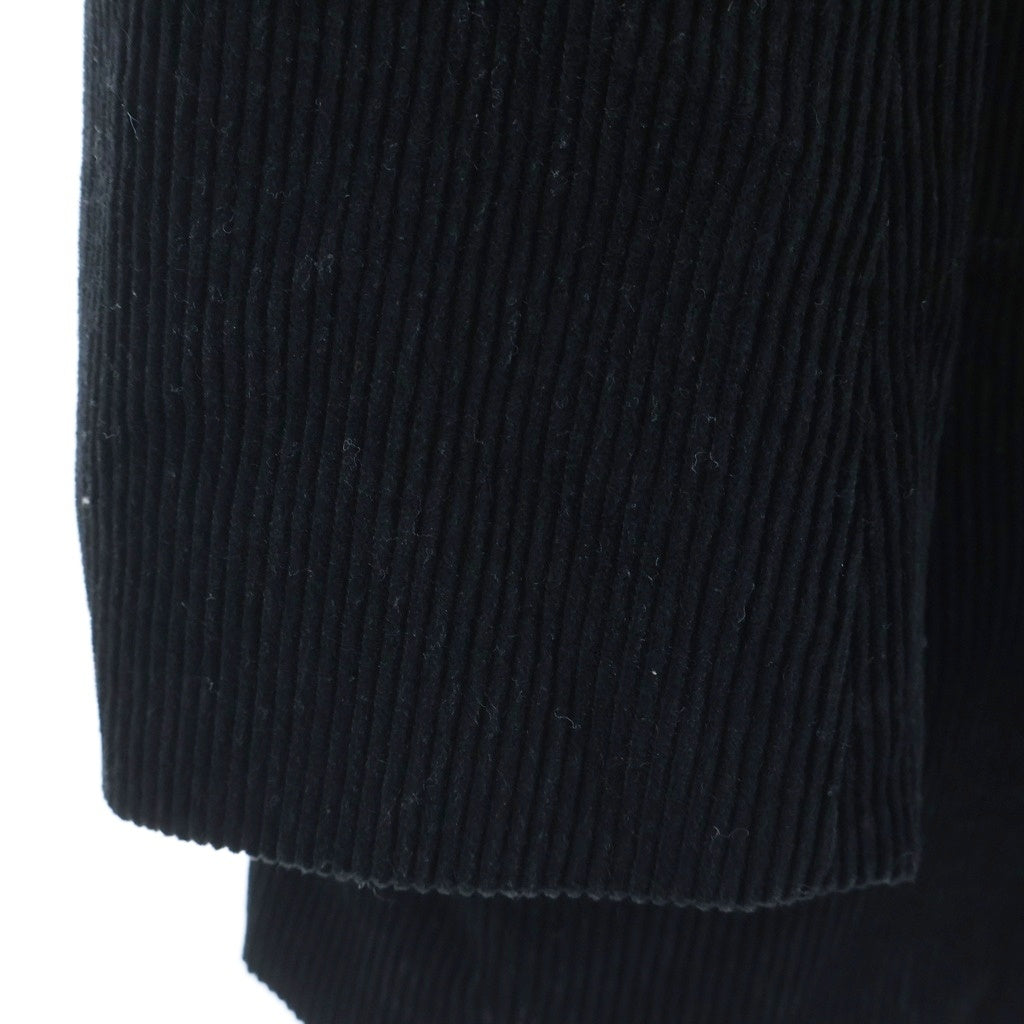 REGULATION Yohji Yamamoto MEN(レギュレーションヨウジヤマモトメン) REGULATION GABARDINE DOCTOR'S JACKET ウールギャバジン コーデュロイ ドクタージャケット ブラック HK-J03-040