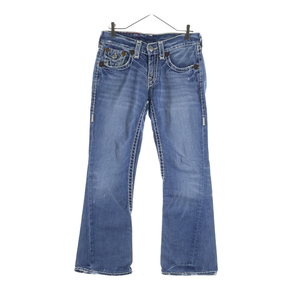 TRUE RELIGION(トゥルーレリジョン) JOEY SUPER T ジョーイ スーパー ステッチデザイン ジップフライ フレアデニムパンツ インディゴ