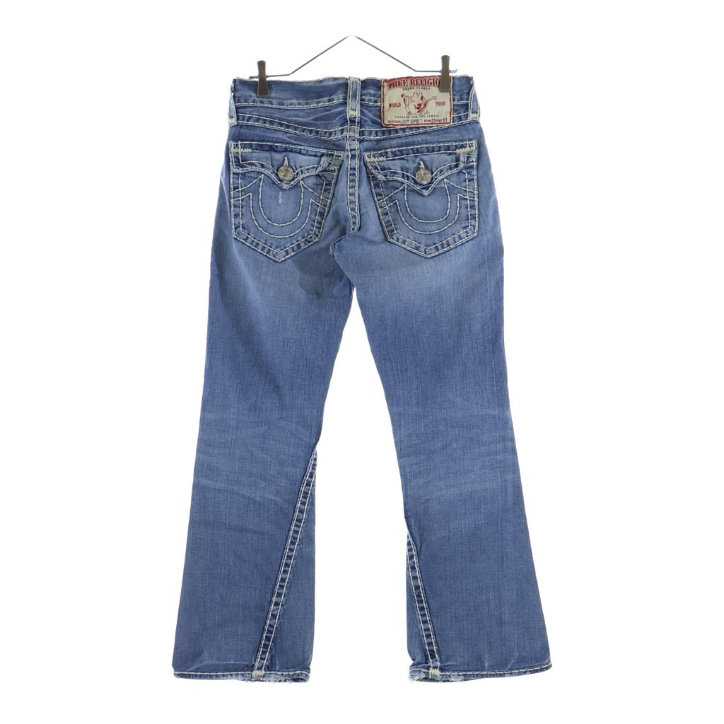 TRUE RELIGION(トゥルーレリジョン) JOEY SUPER T ジョーイ スーパー ステッチデザイン ジップフライ フレアデニムパンツ インディゴ