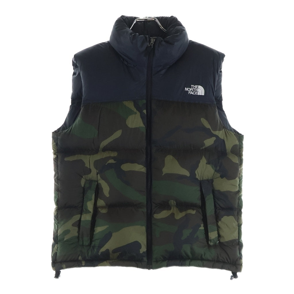 THE NORTH FACE(ザノースフェイス) NV NUPTSE VEST ヌプシ カモフラ ダウンベスト カーキ/ブラック ND91409