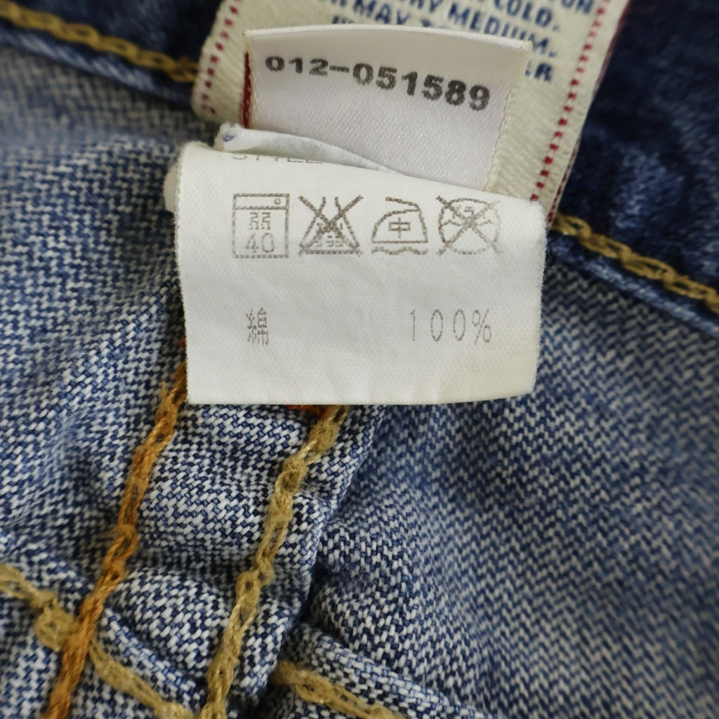 TRUE RELIGION(トゥルーレリジョン) RAINBOW JOEY ジョーイ レインボーステッチ ジップフライ フレアデニムパンツ インディゴ