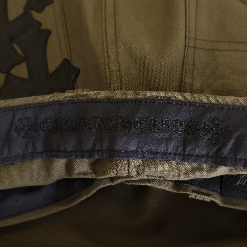CHROME HEARTS(クロムハーツ) CARPENTER CEMETERY CROSS PATCH セメタリークロスパッチ カーペンター ワイドパンツ カーキ