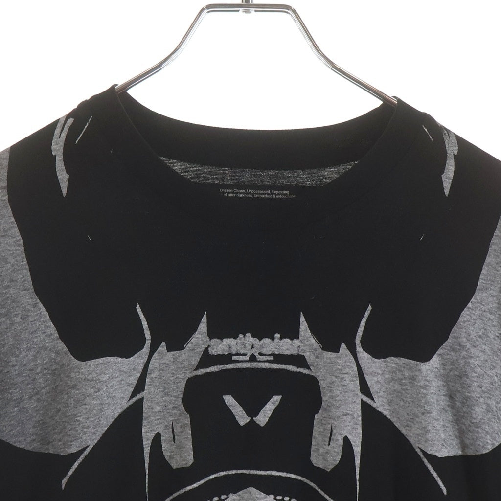 JULIUS(ユリウス) 25SS COTTON SZ JERSEY PRINTED OVERSIZE T-SHIRT コットン フロントプリント 半袖Tシャツ カットソー ブラック 897CPM3