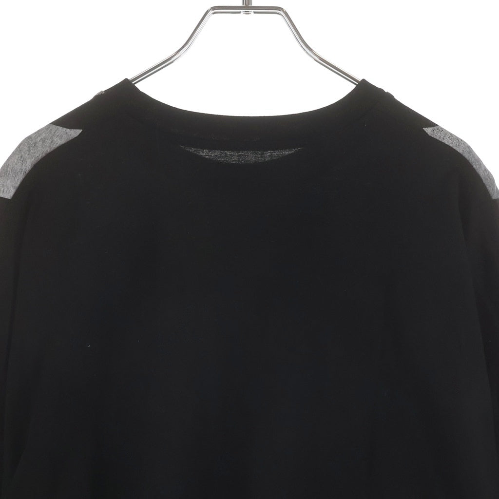 JULIUS(ユリウス) 25SS COTTON SZ JERSEY PRINTED OVERSIZE T-SHIRT コットン フロントプリント 半袖Tシャツ カットソー ブラック 897CPM3