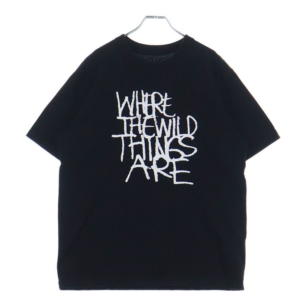 Sacai(サカイ) 25AW WHERE THE WILD THINGS ARE ウェア ザ ワイルド シングス アー コットン 半袖Tシャツ カットソー ブラック 25-01007S