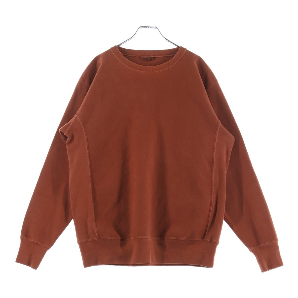 AURALEE(オーラリー) 18AW SUPER MILLED SWEAT P/O スーパーミルド クルーネック スウェットトレーナー オレンジ A8APO1SM
