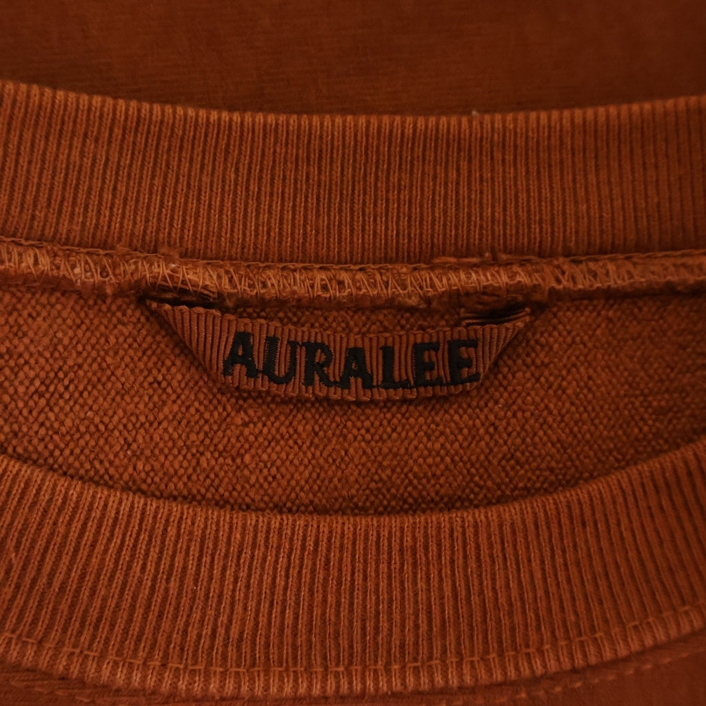 AURALEE(オーラリー) 18AW SUPER MILLED SWEAT P/O スーパーミルド クルーネック スウェットトレーナー オレンジ A8APO1SM
