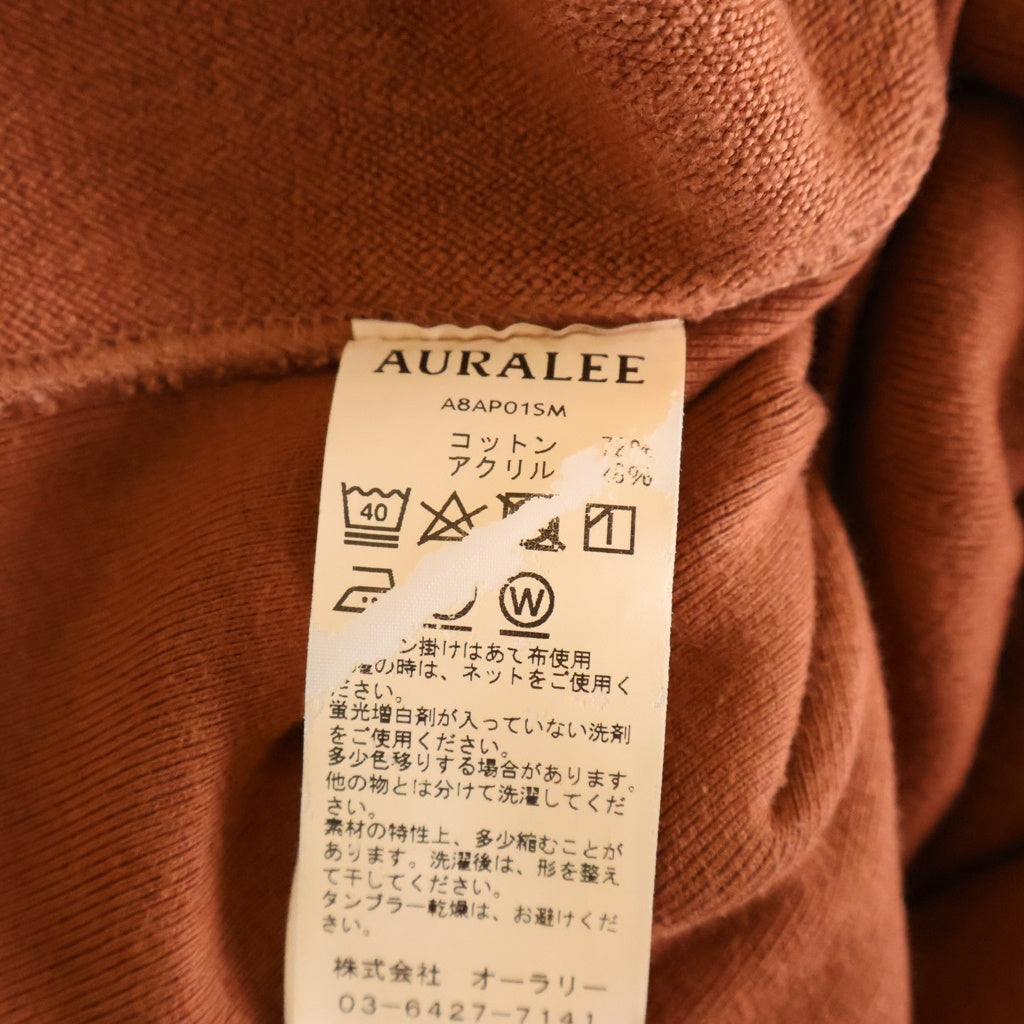 AURALEE(オーラリー) 18AW SUPER MILLED SWEAT P/O スーパーミルド クルーネック スウェットトレーナー オレンジ A8APO1SM