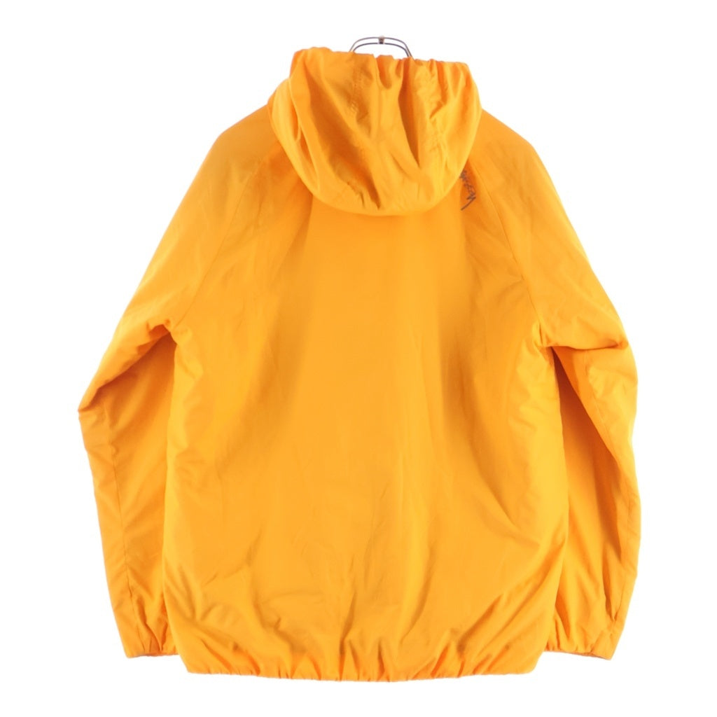 STUSSY(ステューシー) 中綿 フロントロゴ フードジップアップブルゾンジャケット オレンジ
