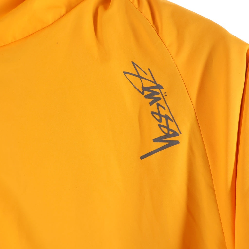 STUSSY(ステューシー) 中綿 フロントロゴ フードジップアップブルゾンジャケット オレンジ