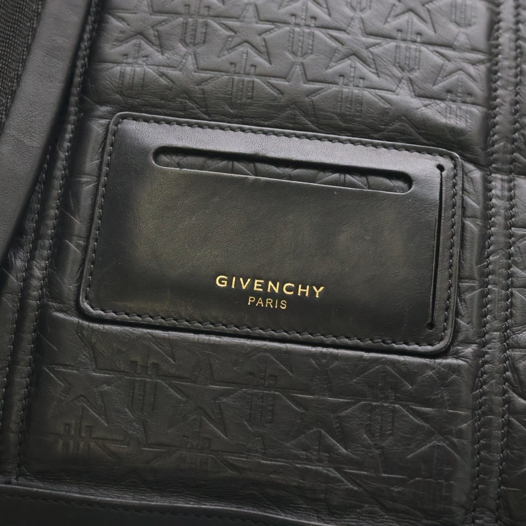 GIVENCHY(ジバンシィ) OBSEDIA オブセディア スターエンボス総柄 レザー リュックサック バックパック ブラック