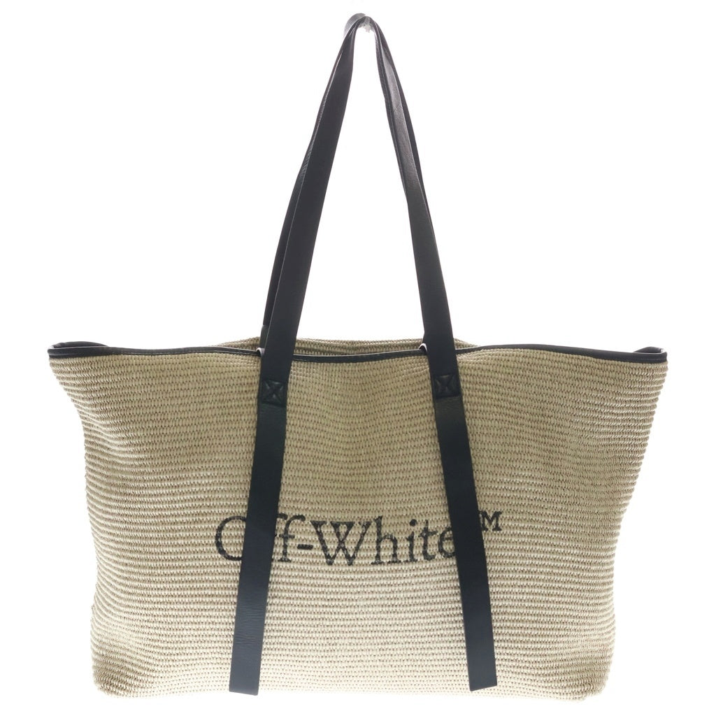 OFF-WHITE(オフホワイト) 20AW Commercial Tote Bag コマーシャル ストロー ロゴプリント ハンド トートバッグ ベージュ OWNA094S20FAB0016110 レディース
