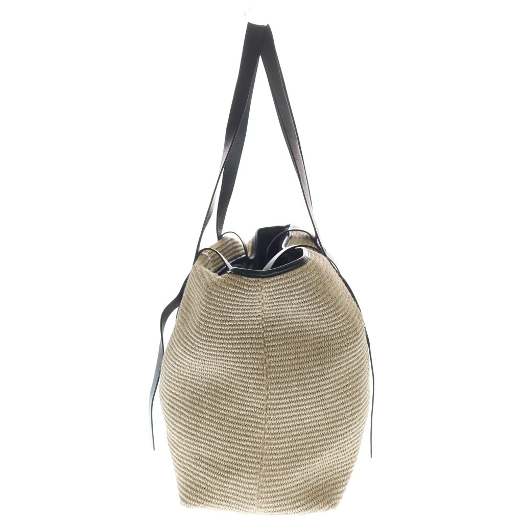 OFF-WHITE(オフホワイト) 20AW Commercial Tote Bag コマーシャル ストロー ロゴプリント ハンド トートバッグ ベージュ OWNA094S20FAB0016110 レディース