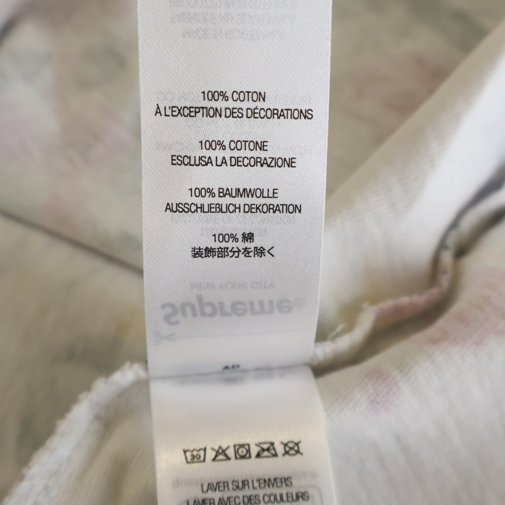 SUPREME(シュプリーム) 26SS Washed Top Floral ウォッシュド トップ フローラル ロゴ刺繍 クルーネック半袖Tシャツ カットソー マルチカラー
