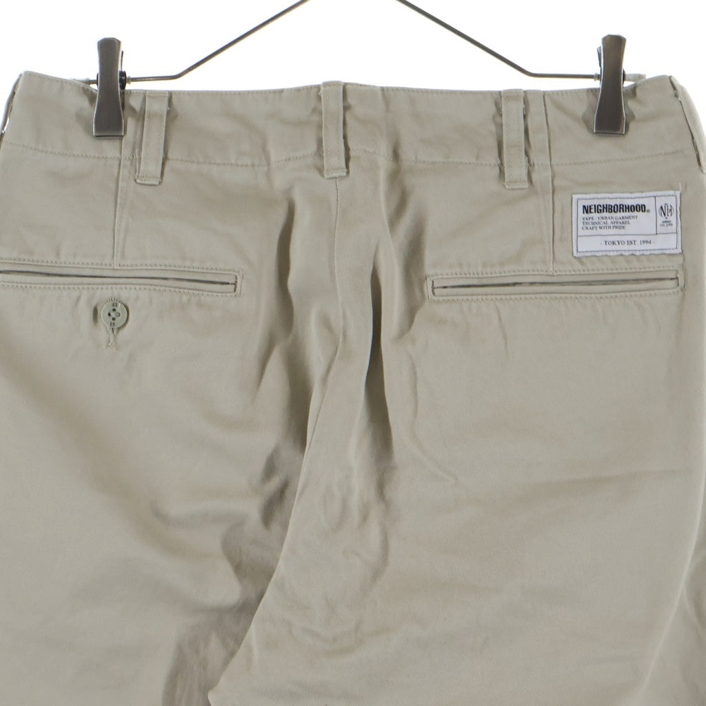 NEIGHBORHOOD(ネイバーフッド) 26SS CLASSIC CHINO PANTS クラシックチノパンツ ジップフライストレートパンツ ベージュ 261AQNH-PTM01