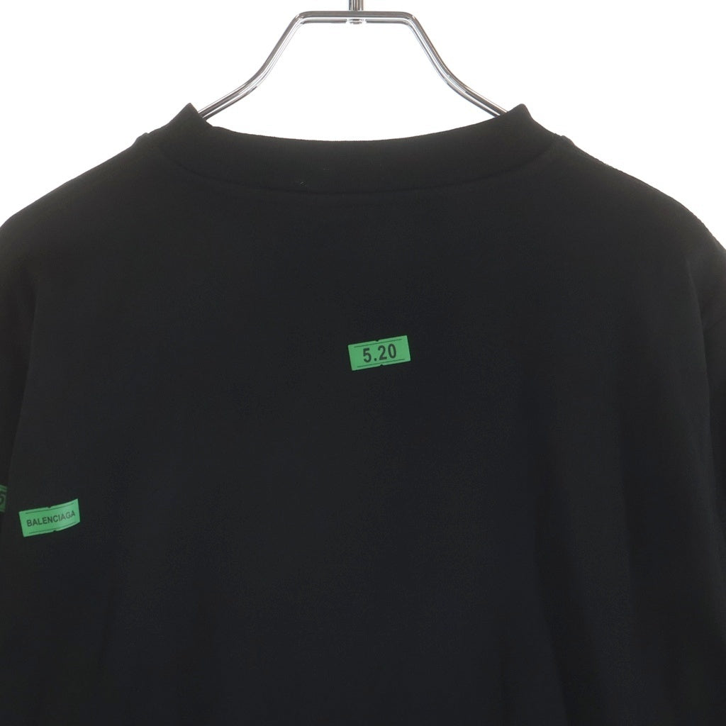 BALENCIAGA(バレンシアガ) 26SS 520 STICKERS HYBRID DOUBLE T-SHIRT ステッカープリント ハイブリッド ドッキング レイヤードデザインTシャツ 長袖クルーネックカットソー 871497 TUVN1