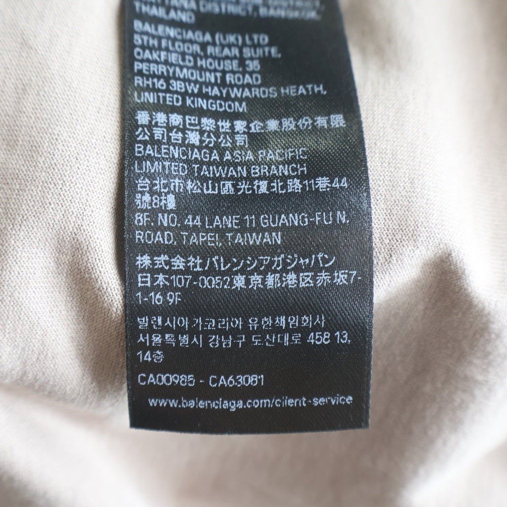 BALENCIAGA(バレンシアガ) 26SS 520 STICKERS HYBRID DOUBLE T-SHIRT ステッカープリント ハイブリッド ドッキング レイヤードデザインTシャツ 長袖クルーネックカットソー 871497 TUVN1