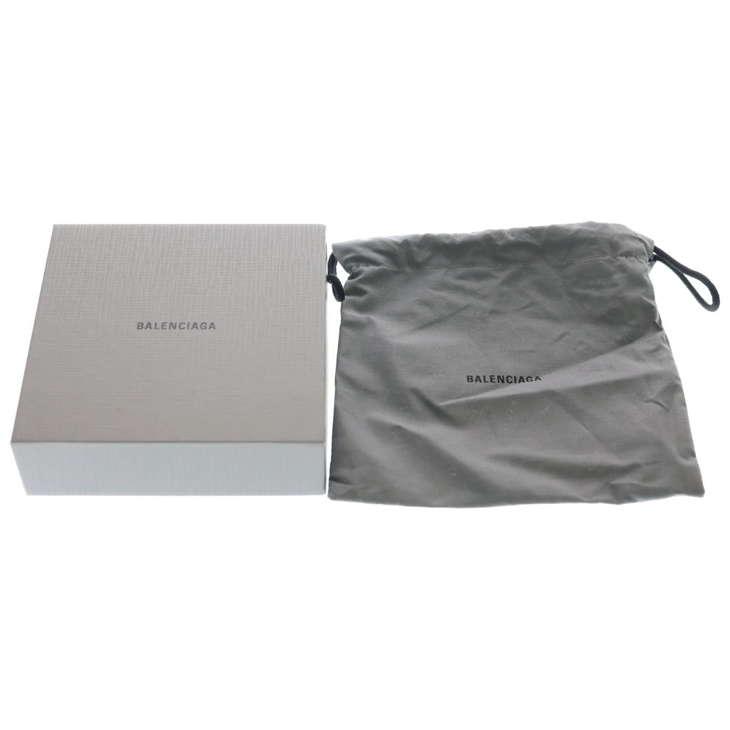 BALENCIAGA(バレンシアガ) MONACO BBロゴ レザー コンパクトウォレット 2つ折り財布 ブラック 779971