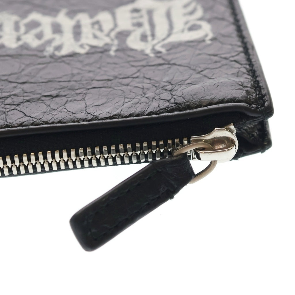 BALENCIAGA(バレンシアガ) 24SS CASH DIY METALディーアイワイメタル ロゴプリント カーフレザーカードケース コインケース ブラック 640535 2AAW3