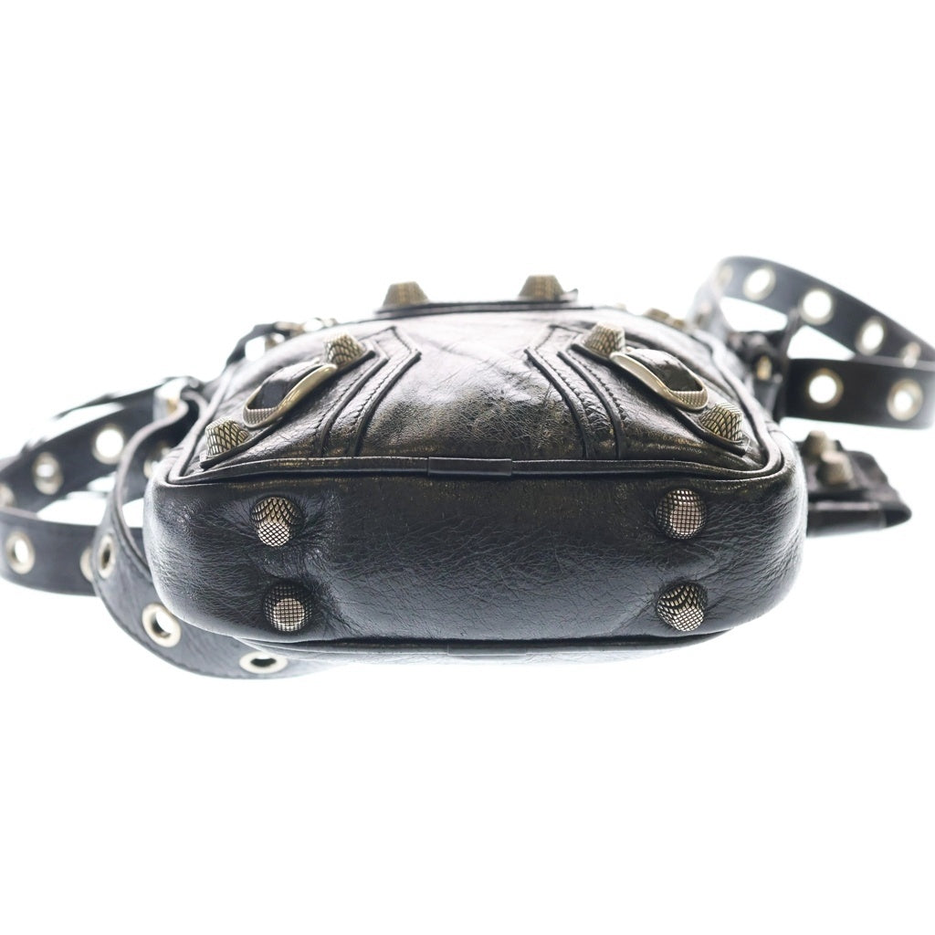 BALENCIAGA(バレンシアガ) LE CAGOLE ル カゴール アリーナラムスキン クロスボディバッグ レザーショルダーバッグ ブラック 719065