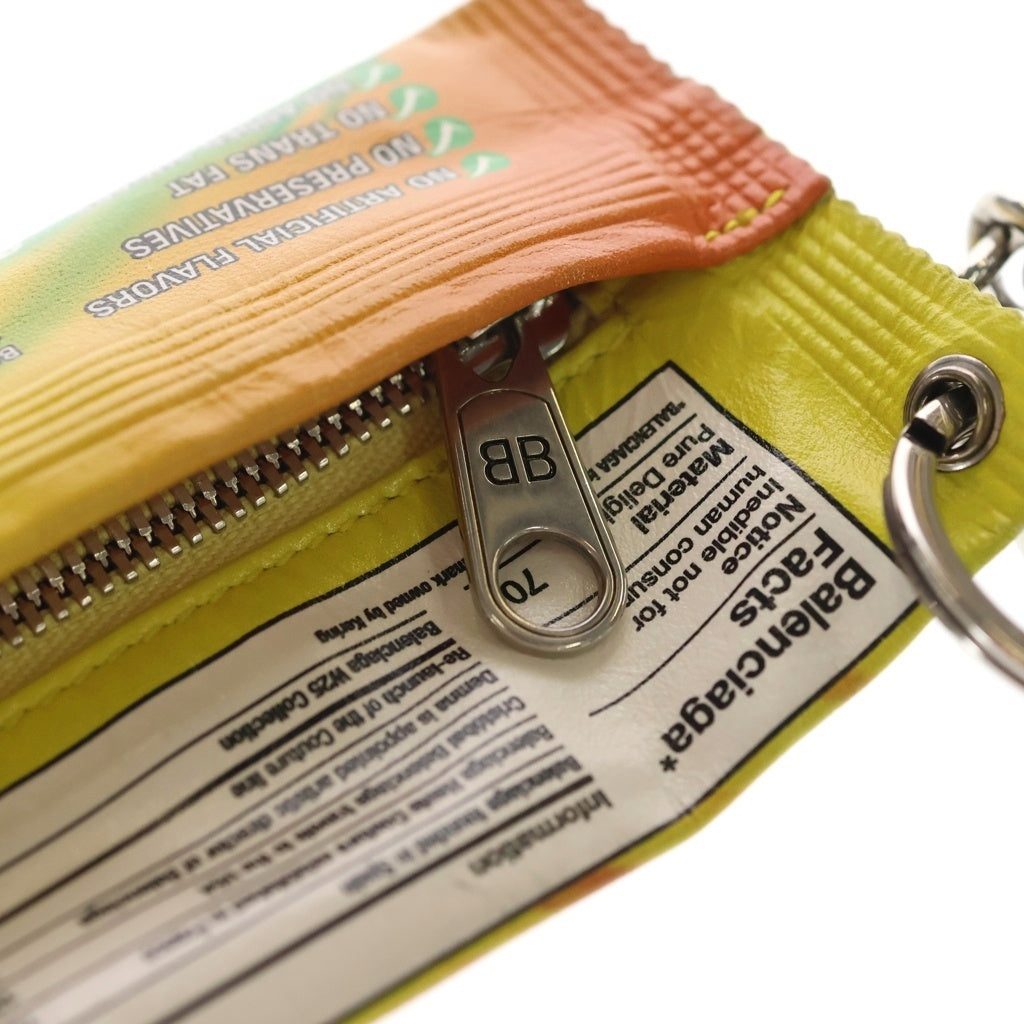 BALENCIAGA(バレンシアガ) KEYRING SNACK POUCH キーリングチャーム スナックポーチ イエロー 847507 2AB63