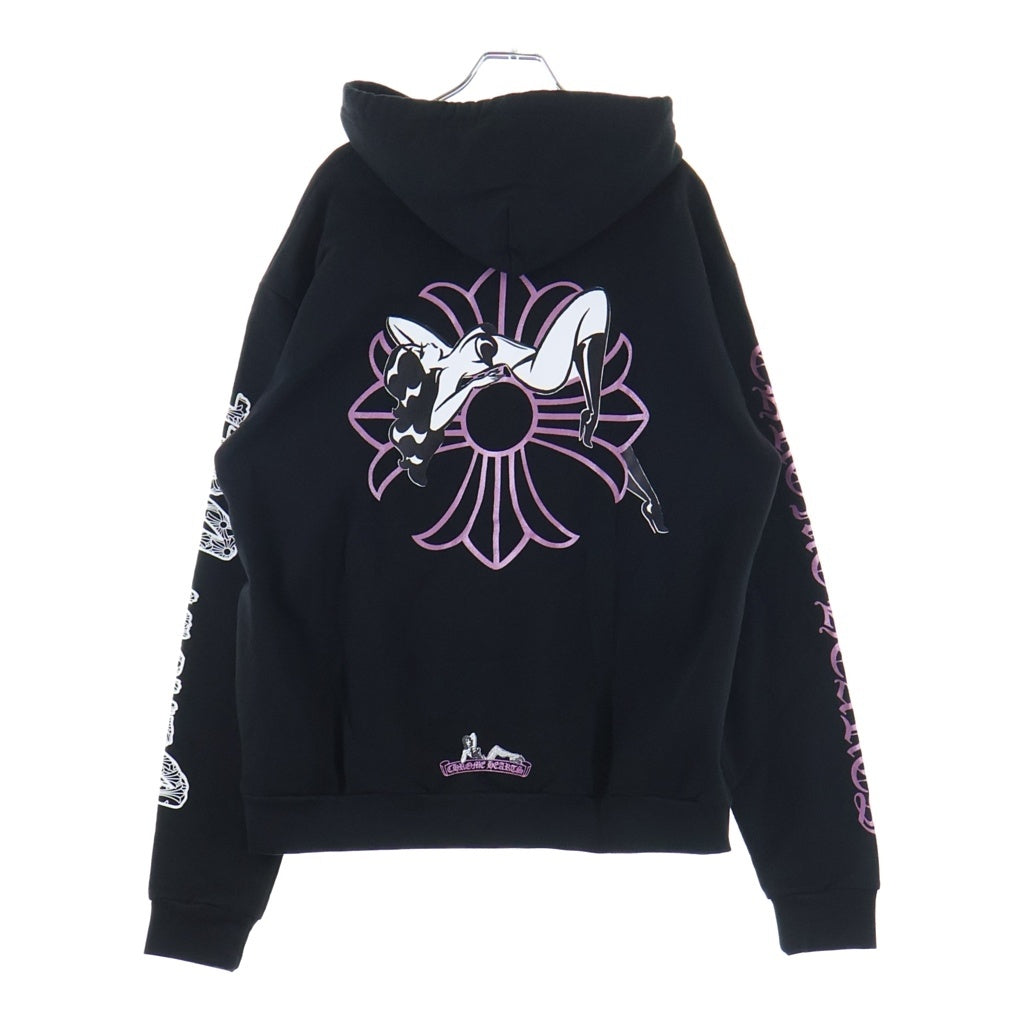 CHROME HEARTS(クロムハーツ) 26SS DEADLY DOLL SWTSHRT PLVR LTD ONLINE オンライン限定 デッドリードール プルオーバースウェットパーカー フーディー ブラック