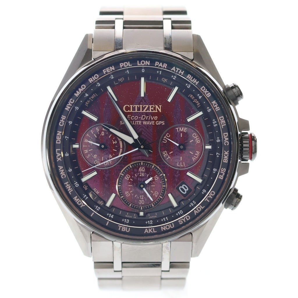 CITIZEN(シチズン) JOUNETSU COLLECTION ATTESA アテッサ 情熱コレクション エコドライブ ソーラー電波 アナログウォッチ 腕時計 シルバー/レッド CC4005-71Z